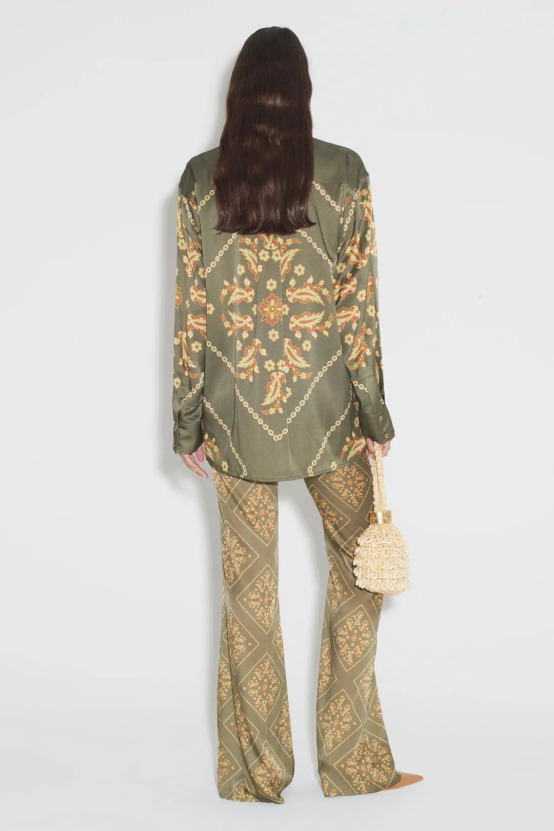 HANSEN & GRETEL - Johnny Silk Pant - Sage Tile