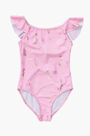 Snapper Rock Seahorse Sparkle Flutter Swimsuit (Size 4 left)